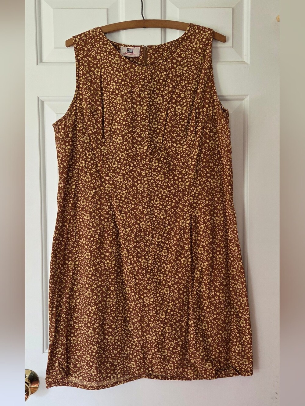 Faded Glory Vintage Orange Floral Mini-Dress